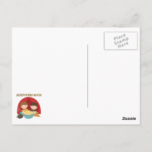 Sleepovers Rock Postkarte (Rückseite)