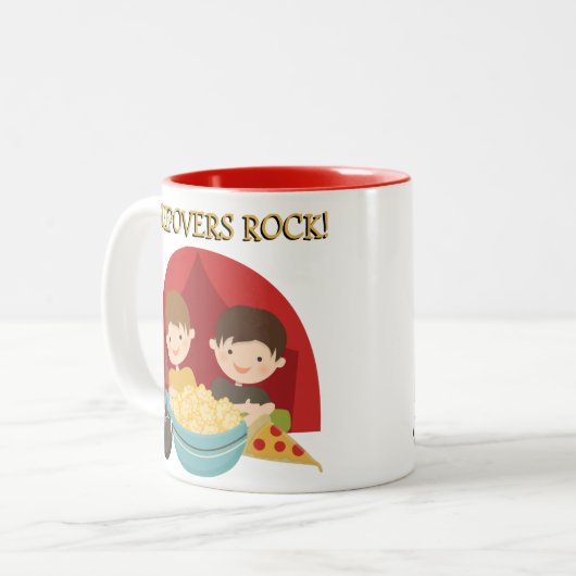 Sleepovers Rock Zweifarbige Tasse (Vorderseite Links)