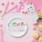 Sleepoverschlummer-Partybirthsay Papierplatte Pappteller (Party)