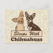 Sleeps With Chihuahuas Postkarte (Vorderseite)