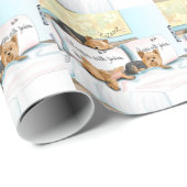 Sleeps with Yorkies Geschenkpapier (Rolleneckpunkt)