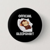 Sleepshirt Cute Sleeng Monkey Animal Lover Pajama Button (Vorderseite)