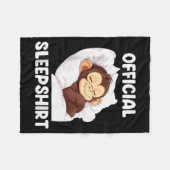 Sleepshirt Cute Sleeng Monkey Animal Lover Pajama  Fleecedecke (Vorderseite (Horizontal))