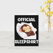 Sleepshirt Cute Sleeng Monkey Animal Lover Pajama  Karte (Gelbe Blume)