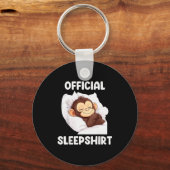 Sleepshirt Cute Sleeng Monkey Animal Lover Pajama  Schlüsselanhänger (Vorderseite)