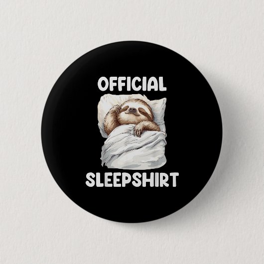 Sleepshirt Cute Sleeng Sloth Animal Lovers Pajama  Button (Vorderseite)