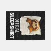 Sleepshirt Cute Sleeng Sloth Animal Lovers Pajama Fleecedecke (Vorderseite (Horizontal))