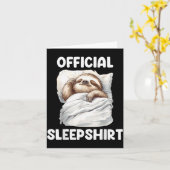 Sleepshirt Cute Sleeng Sloth Animal Lovers Pajama Karte (Gelbe Blume)