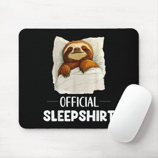 Sleepshirt Cute Sleeng Sloth Animal Lovers Pajama Mousepad (Mit Mouse)