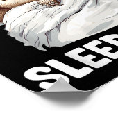 Sleepshirt Cute Sleeng Sloth Animal Lovers Pajama  Poster (Ecke)