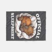 Sleepshirt Funny Capybara Nigh Capybara Lover Fleecedecke (Vorderseite (Horizontal))