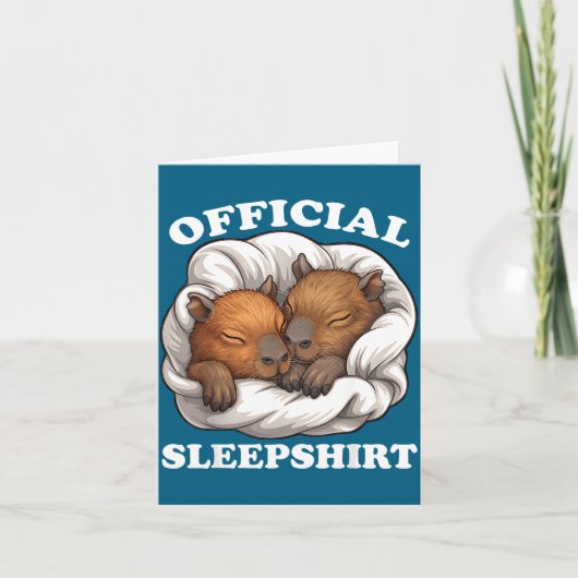 Sleepshirt Funny Capybara Nigh Capybara Lover Karte (Vorderseite)