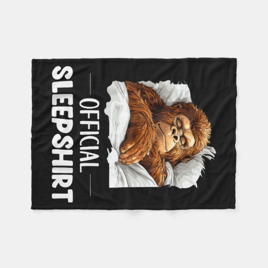 Sleepshirt Sleeng Bigfoot Sasquatch Lovers Pajama Fleecedecke (Vorderseite (Horizontal))
