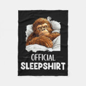 Sleepshirt Sleeng Bigfoot Sasquatch Lovers Pajama Fleecedecke (Vorderseite)