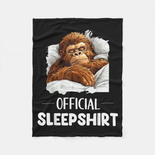 Sleepshirt Sleeng Bigfoot Sasquatch Lovers Pajama Fleecedecke (Vorderseite)