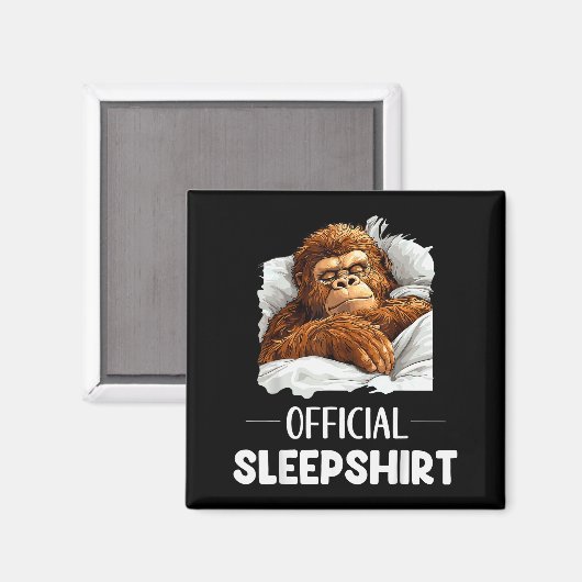 Sleepshirt Sleeng Bigfoot Sasquatch Lovers Pajama Magnet (Vorderseite/Rückseite)