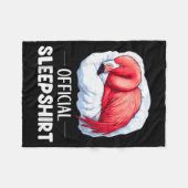 Sleepshirt Sleeng Flamingo Animal Lovers Pajama Fleecedecke (Vorderseite (Horizontal))