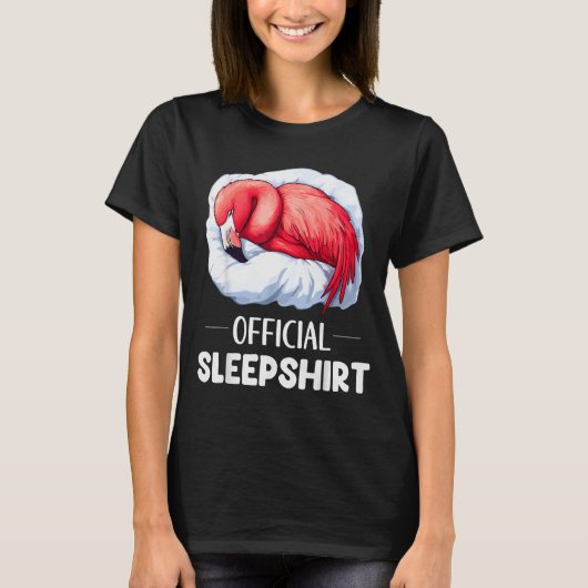 Sleepshirt Sleeng Flamingo Animal Lovers Pajama  T-Shirt (Vorderseite)
