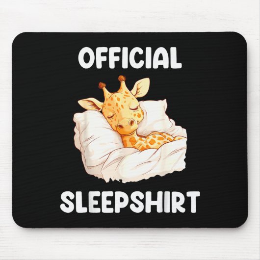 Sleepshirt Sleeng Giraffe Animal Lovers Pajama  Mousepad (Vorne)