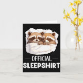 Sleepshirt Sleeng Raccoon Animal Lovers Pajama Karte (Gelbe Blume)