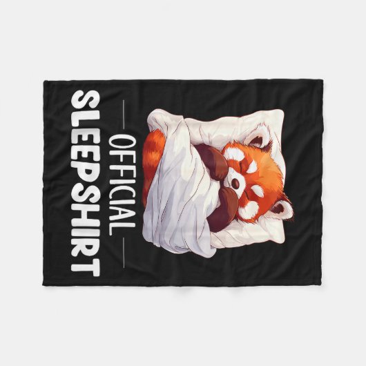 Sleepshirt Sleeng Red Panda Animal Lovers Pajama Fleecedecke (Vorderseite (Horizontal))