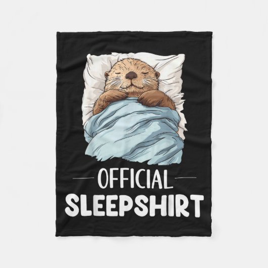 Sleepshirt Sleeng Sea Otter Animal Lovers Pajama Fleecedecke (Vorderseite)
