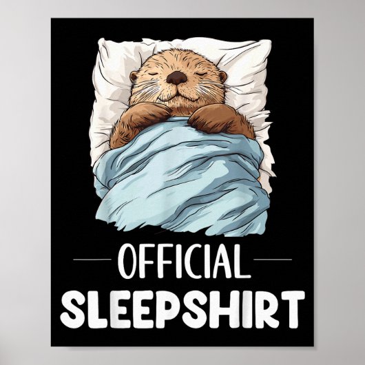 Sleepshirt Sleeng Sea Otter Animal Lovers Pajama Poster (Vorne)