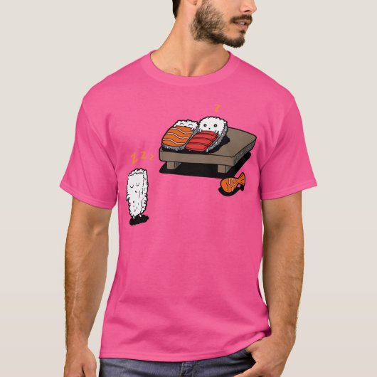 Sleepwalk Sushi Funny Kawaii Sushi Cartoon T-Shirt (Vorderseite)