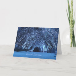 "Sleepwalker-Holz-(blau)" Weihnachtskarte Feiertagskarte