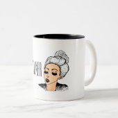 Sleepwalkermädchen-Morgen-Tasse Zweifarbige Tasse (VorderseiteRechts)