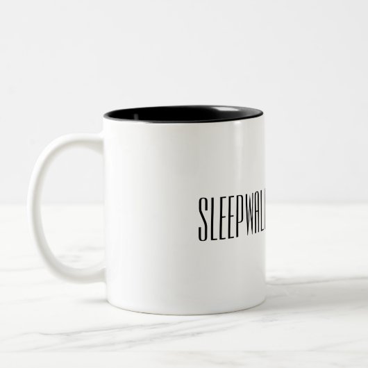 Sleepwalkermädchen-Morgen-Tasse Zweifarbige Tasse (Links)