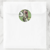Sleepy Angel Runder Aufkleber (Tasche)