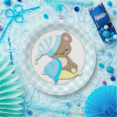 Sleepy Baby Bear Boy Pappteller (Party)