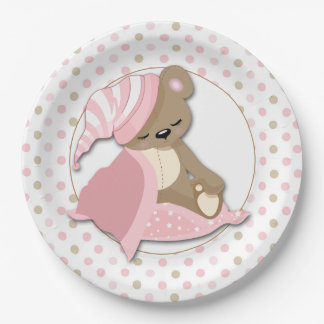 Sleepy Baby Bear Girl Pappteller