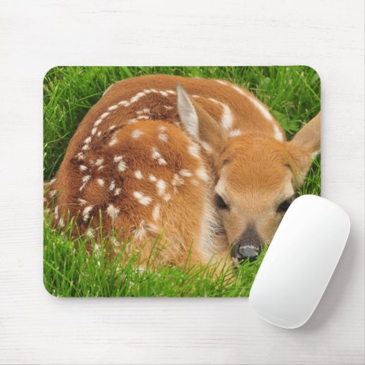 Sleepy Baby Fawn Mousepad (Mit Mouse)