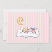 Sleepy Baby Girl Sprinkle Dusche Einladung (Rückseite)