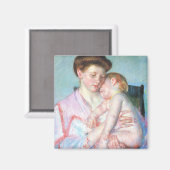 Sleepy Baby | Mary Cassatt Magnet (Vorderseite/Rückseite)