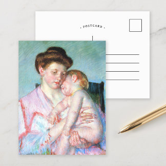 Sleepy Baby | Mary Cassatt Postkarte