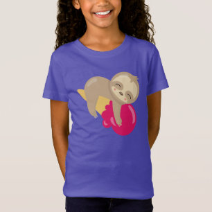 Sleepy Baby Sloth on Ice Creme T-Shirt