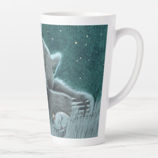 Sleepy Bär und Maus Latte Tasse (Rechts)
