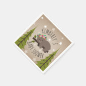 Sleepy Bären Stars + Bäume Blumenbaby-Dusche Serviette (Ecke)