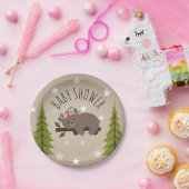 Sleepy Bären Stars + Bäume Blumendusche Pappteller (Party)