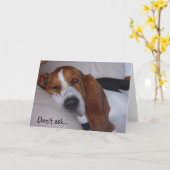 Sleepy Basset Hound Karte (Gelbe Blume)