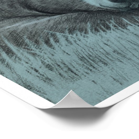 Sleepy Bear and Mouse Print Poster (Ecke)