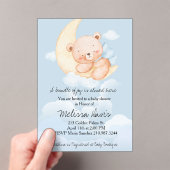 Sleepy Bear Baby Shower Invitation  Acryleinladungen (Insitu (Handheld))