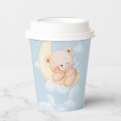 Sleepy Bear Baby Shower Paper Cups Pappbecher (Vorderseite)