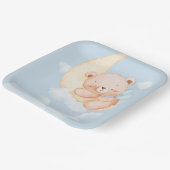 Sleepy Bear Baby Shower Paper Plates Pappteller (Gewinkelt)
