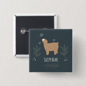 Sleepy Bear Button (Vorne & Hinten)