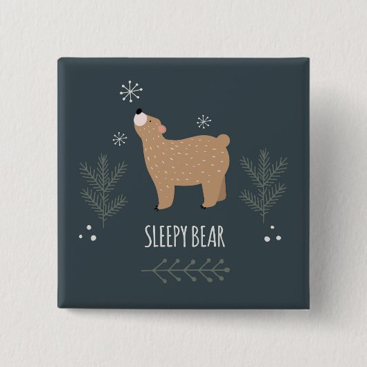 Sleepy Bear Button (Vorderseite)