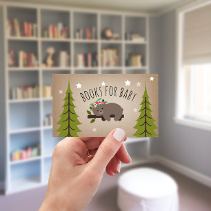 Sleepy Bear Cub Mountains Girl Buchanfrage Begleitkarte